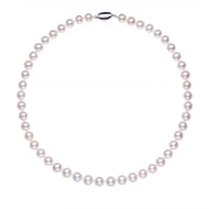 9-10mm Big AAAA Cultured Freshwater Pearl Necklace | High Luster Round Real Pearl Necklace in Sterling Silver