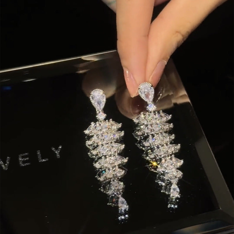 Swarovski crystal drop earrings wedding sale
