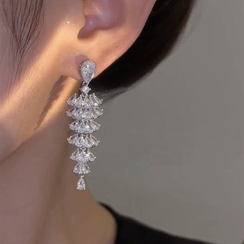 Bridal Earrings with Pearl, Crystal & Filigree – Giavan