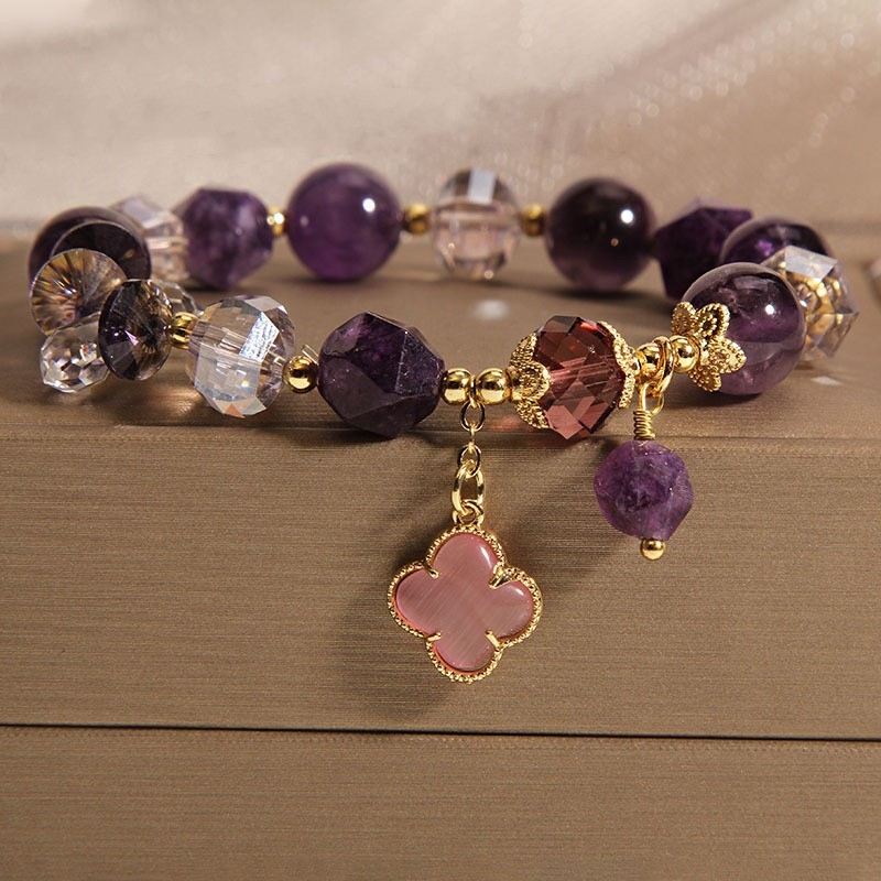 Bold and Beautiful Purple Diamond Akira Bracelet in Gold – Swashaa