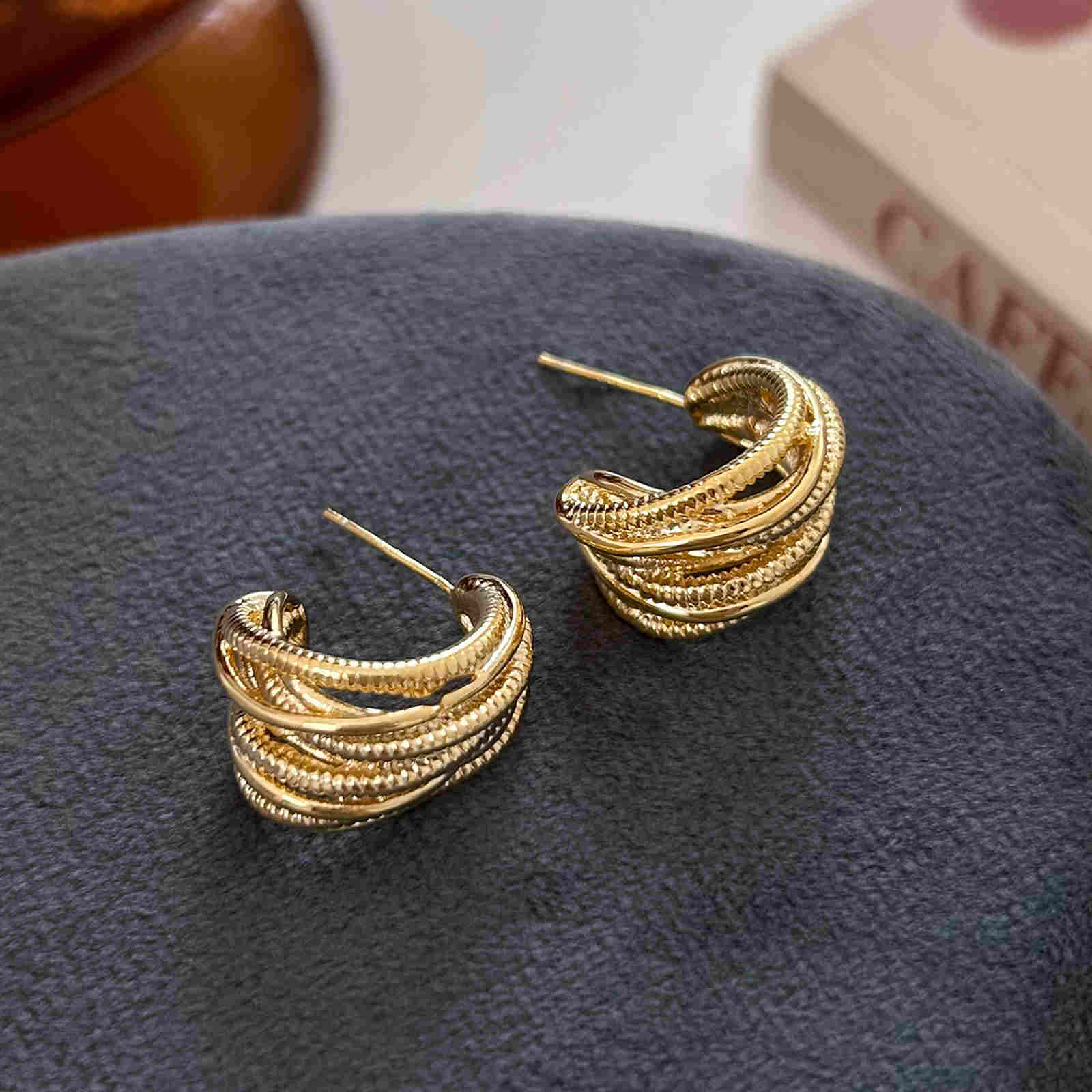 Swirl Slide Hoop Earrings Swirl Slide Hoop Earrings