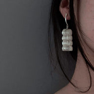 Silver Jellyfish Earrings Clip and Pin Earrings Handmade Elegant Silver Dangling Earrings