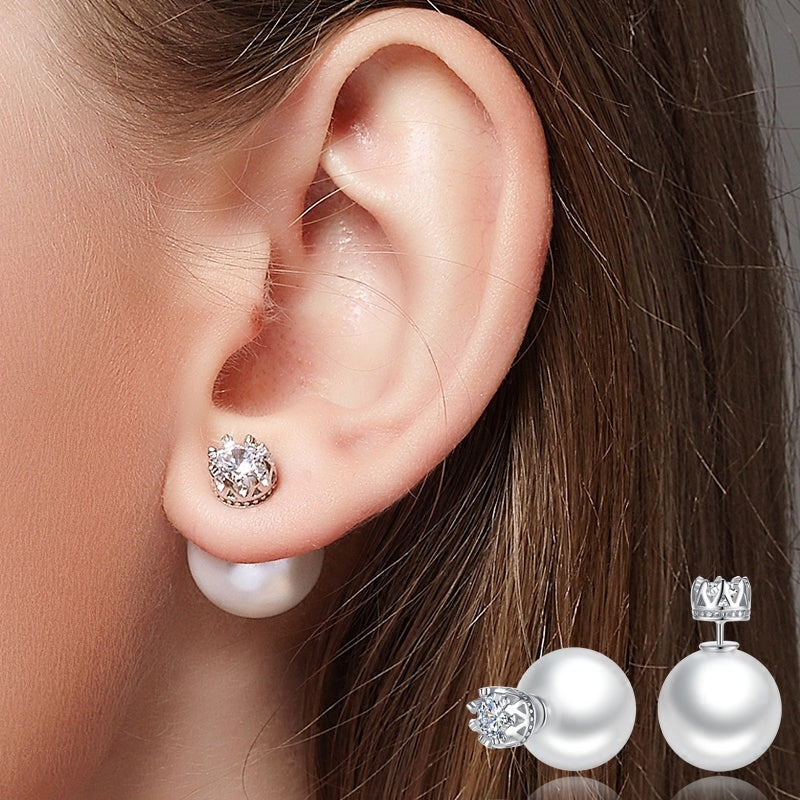 Double Earrings, Earrings for Two Piercings, Gold Earrings , Rose Gold  Earrings, Chain Earrings , Silver , Flower Chain Earrings - Etsy | Etsy  earrings gold, Etsy earrings, Double earrings
