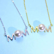AAAA Freshwater Pearl Necklace to Mom Mother's Day Gift Ideas Card Included