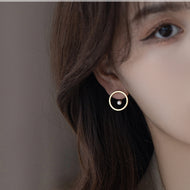 Designed Pearl Earring Studs  Gold Halo Earring Jackets with S925 Silver Pin