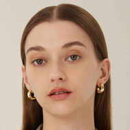 Perfect Size Hoop Earrings Gold and Silver Spiral Huggie Earrings with S925 Silver Pin