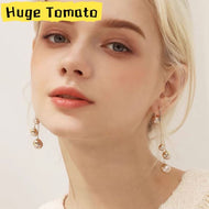 Dainty Triple Pearl Drop Earrings | Long Pearl Dangle Earrings for Women 3 Colors Available