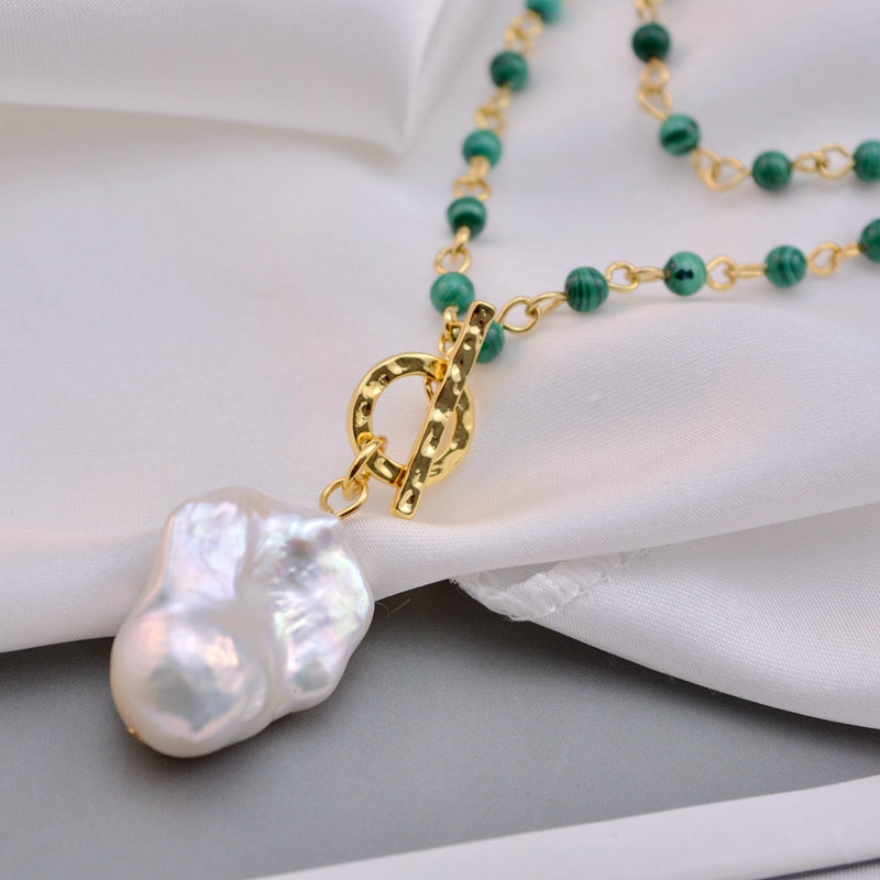 Luxury Sweater Chain with AAA Real Baroque Pearl Pendant 92cm Natural ...