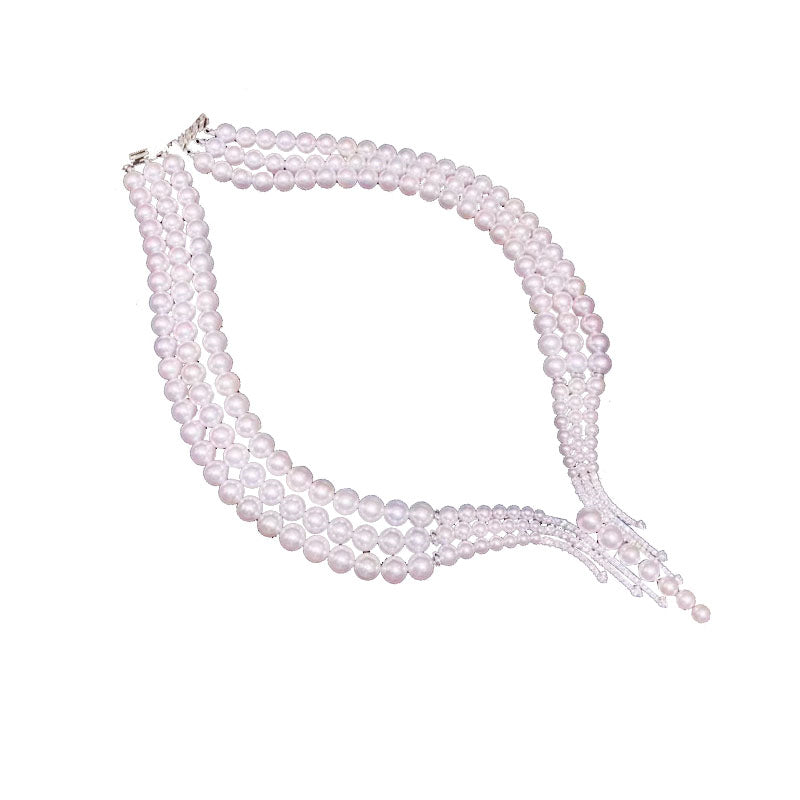 Miriam Haskell Pearl Crystal Necklace For Sale at 1stDibs | miriam haskell  pearls