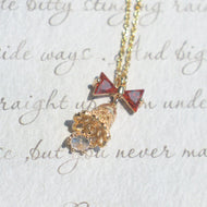 Christmas Necklace Bell Necklace Pendant with Gold Chain Xmas Gift