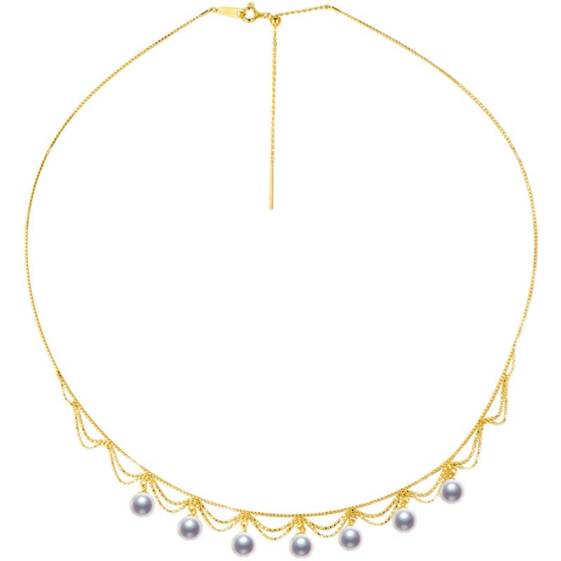 Super Beautiful AAA Freshwater Pearl Pendant | Multi Strand Pearl Pendant Necklace | Pearl Pendant in 18K Gold Plated