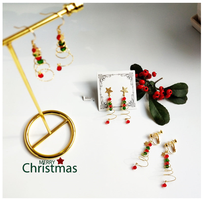 Christmas Earrings Handmade Christmas Costume Jewelry Gift Huge Tomato
