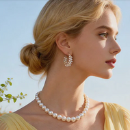 Boucles d'oreilles créoles en or et argent avec perles, style vintage, avec épingle en argent 925