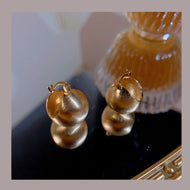 Gold Ball Huggie Earrings | Gold Dome Dome Hoop Earrings | Chunky Hoop Earrings