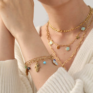 Gold Lucky Eye Armband Mode 14K vergoldet Armband