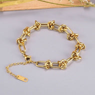 Chic 18K Gold Plated Bracelet Chain Adjustable Knot Gold Bracelet