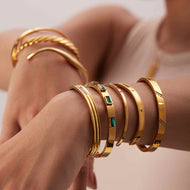 gold bangle bracelets for women