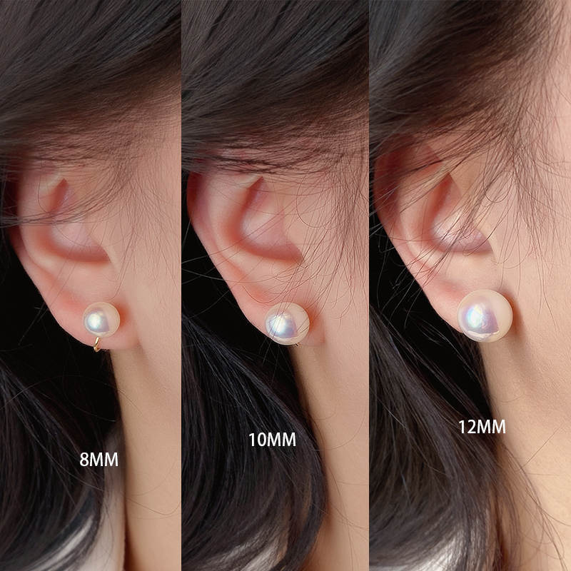 Amazon.com: Shell Pearl Drop Earrings Dangle Stud Earrings for Women  (Gray): Clothing, Shoes & Jewelry