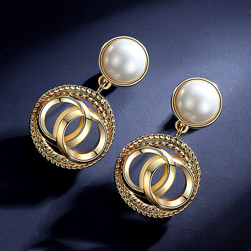 Dainty Elegent Cultured Pearl Drop Earrings Handmade Vintage Jewelry