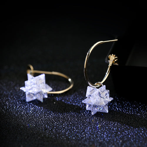 Women's Gold Plated Fashion Crystal Wedding Earrings