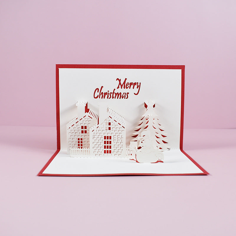 Christmas Castle 3D Christmas Cards Pop Up Greeting Cards, Funny Unique 3D  Holiday Postcards - Gifts for Xmas, Thank You Cards