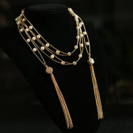 Pearl Pendant Necklace Designs | Multi Strand Freshwater Pearl Necklace | Teardrop Dainty Pearl Necklaces Vintage Jewelry