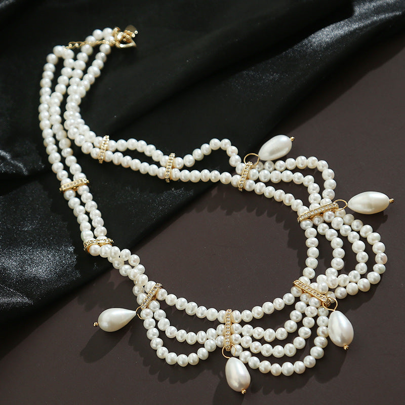 Order Surat Diamonds 2 Line Real Big Elongated Pearl Necklace for Women  online at lowest prices in India from Giftcart.com