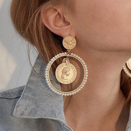 Oversize Pearl Earrings Created Designer Jewelry