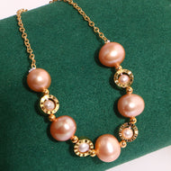 10-11mm Freshwater Cultured Pearl Bracelet in 14K Gold Over Sterling Silver Clasp