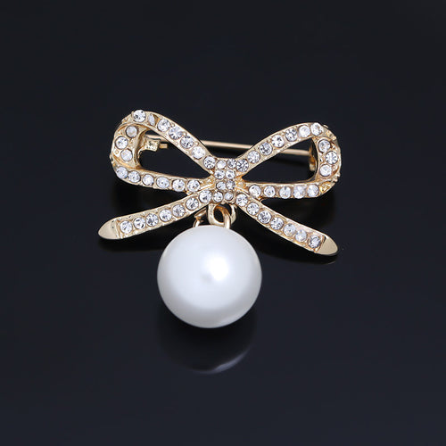 Bowknot Handmade Diamond Vintage Brooch Christmas Brooch