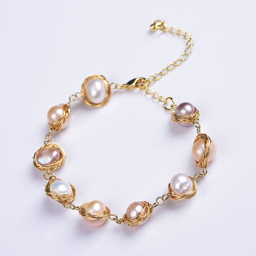 Baroque Freshwater Pearl Fashion Bracelets Handmade Jewelry