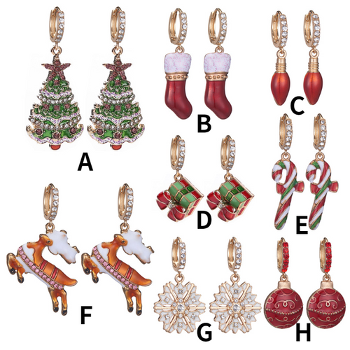 Christmas Earrings Handmade Christmas Costume Jewelry Gift