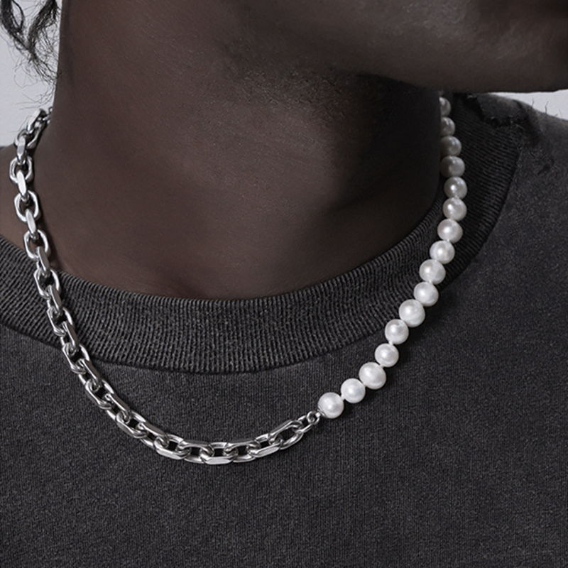 White Pearl Necklace for Men | Stunning Pearl for Men 🧑