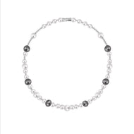 White and Black Mens Pearl Necklace | Mens’s Pearl Necklace Gift for Men