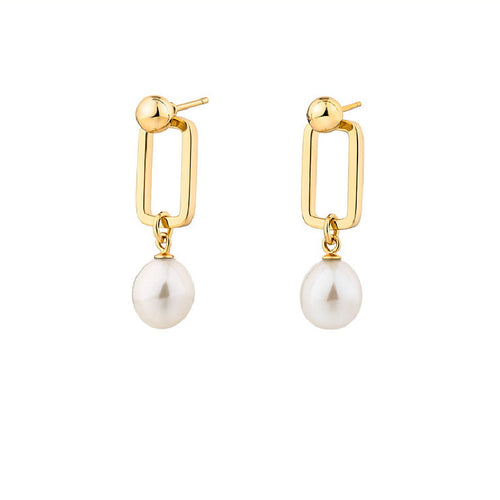 2 in 1 Pearl Drop Earrings | Pearl Stud Earrings | Pearl Earring Jackets with S925 Pins