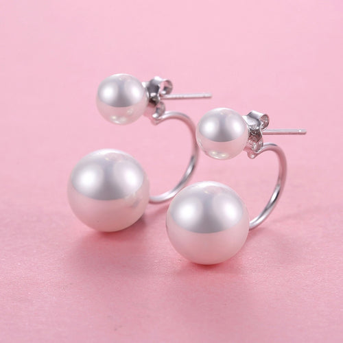 Freshwater Pearl Earrings with S925 Silver Pin Handcraft Pearl Jewelry