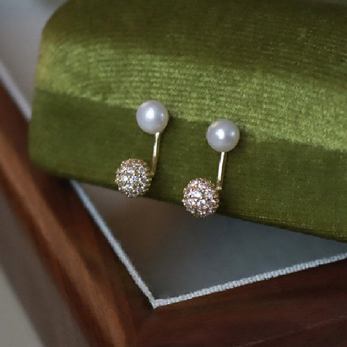 Freshwater Pearl Earrings | Earring Jackets | Pearl Stud Earrings with Adjustable Jacket