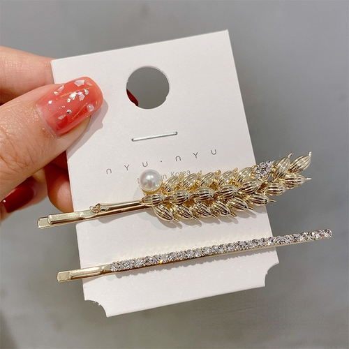 【Set】Wheat Series Style Diamond Pearl Hairpin