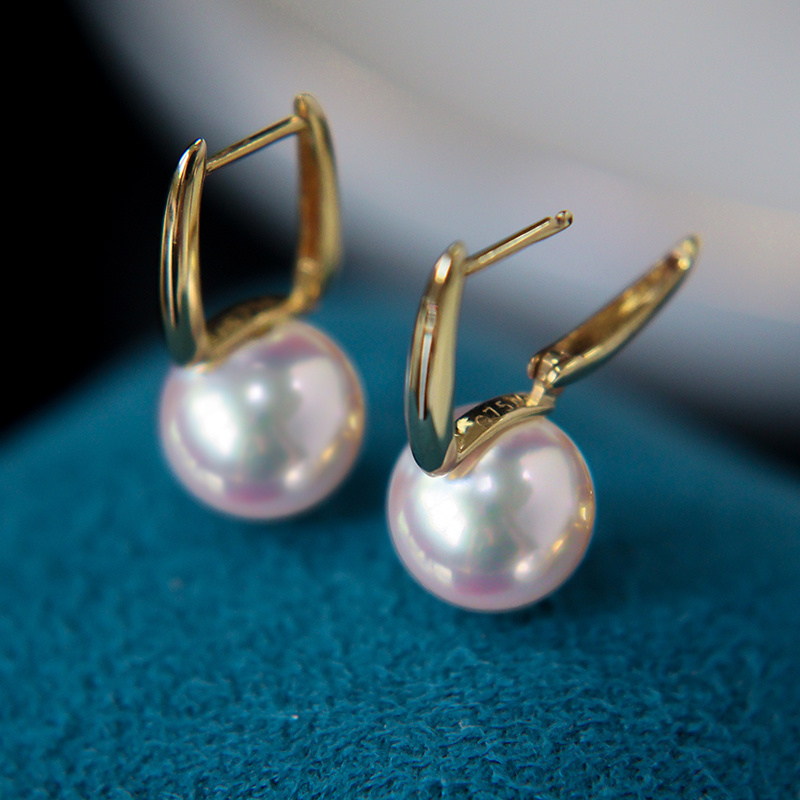 Buy Elegant Big Pearl Hoop Earrings, 18K Gold Filled, Vintage Pearl Hoops, Large  Pearl Jewellery, Minimalist Pearl Eearrings, Gift for Her Online in India -  Etsy