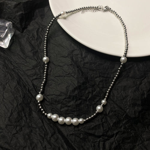 Pearl Necklace Men | Freshwater Mens Pearl Necklace | Faux Pearl Necklace for Men