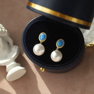 12MM Large Pearl Drop Earrings | Drop Pearl Earrings with Sterling Silver Pins