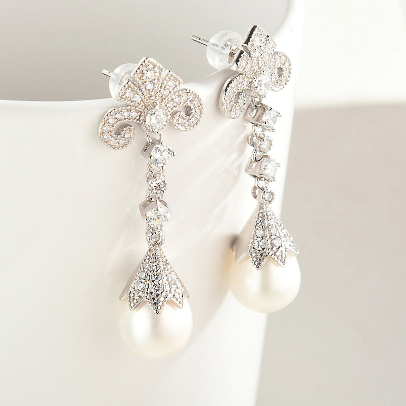 Bridal Pearl Earrings 