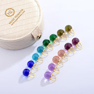 Crystal Ball Crystal Drop Earrings Available with Gold and Silver Clasp Set Box, with Free Jewelry Organizer, Mother's Day Gift