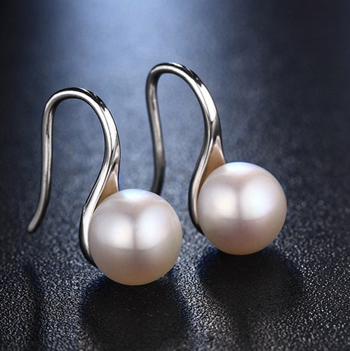 Freshwater Pearl with 925 Silver Pin High Heels Earrings