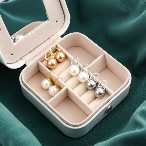 Elegant Pearl Earrings Set Box