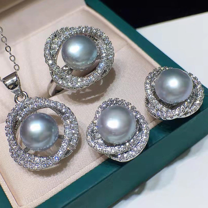 Pearl with diamond set Clearance