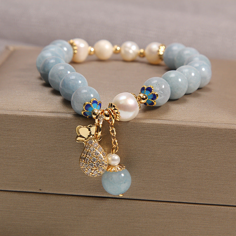Freshwater Pearl Baby Bracelet Elastic – Little White Box Jewellery