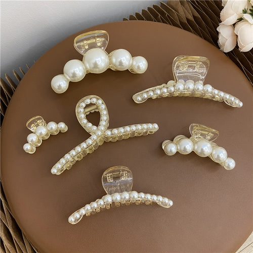 Pearl Style Temperament Hairpin Shark Clip