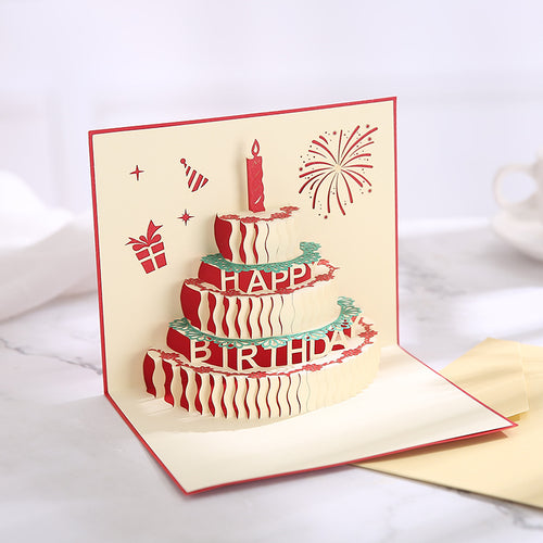 3D birthday Cards For Children Pop Up Greeting Cards, Funny Unique 3D Holiday Postcards - Gifts for Xmas, Thank You Cards