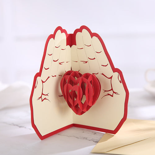 3D Pop Up Cards, Warm Unique 3D Holiday Card Envelope Included - Gifts for Xmas, Thank You Cards